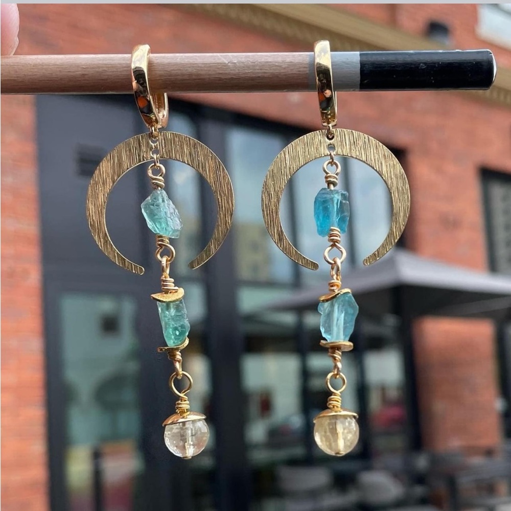 Handmade Celestial Gemstone Earrings